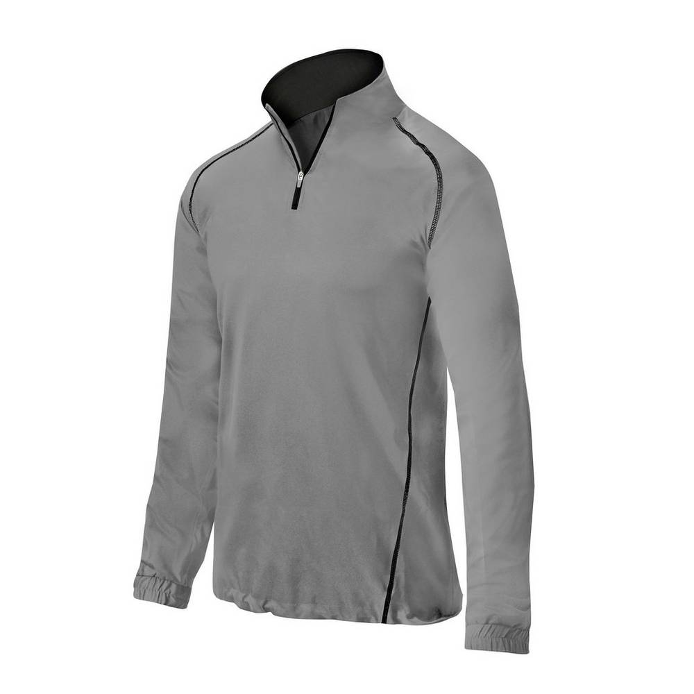 Mizuno Men's Comp 1/4 Zip Batting Jacket Grey (350570-KVY)